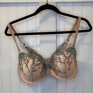 Aerie Real Power Balconette Lightly Lined Shine Embroidery Bra